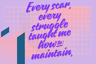 create an animated lyric video with custom kinetic typography for artists