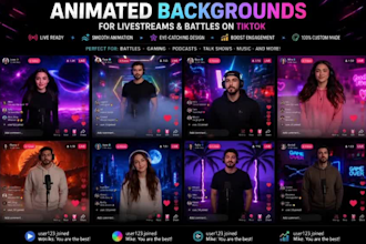 create custom animated backgrounds for tiktok live streams