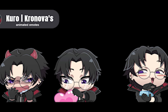 animated cut emotes chibi twitch, and discord emojis