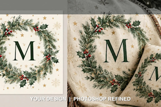 create christmas blanket and pillow mockups for etsy