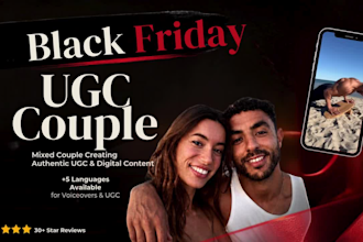create professional couple ugc for black friday