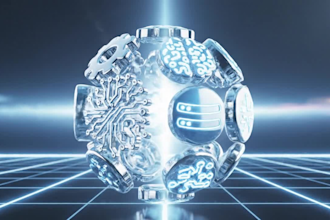 do create 3d icon glossy technology themed used for designs