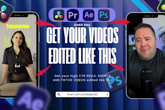 edit instagram reels, youtube shorts and tiktok videos