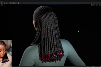 create realistic 3d hair groom, metahuman hair and xgen hair
