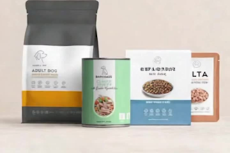 design pet food packaging, label design, dog food product label