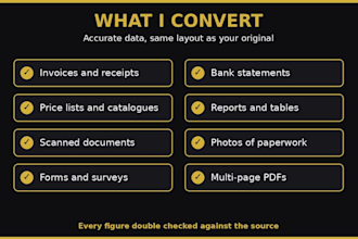 convert pdf tables and scans into clean excel spreadsheets