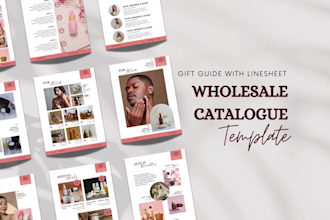 design a luxury skincare brochure, product catalog and editable canva PDF