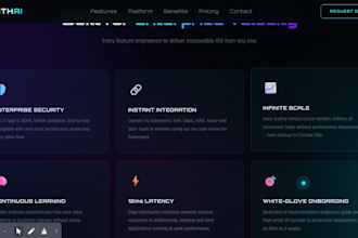 design a modern ai or saas startup landing page website