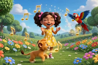 produce kids song children music, nursery rhymes jingles intro