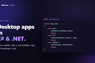 develop a windows desktop application in c sharp dotnet