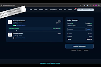 build a professional woocommerce website for peptide businesses
