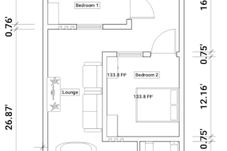 draw 2d architectural floor plan and house layout design