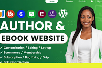 design author website,children book website, ebook website, author landing page