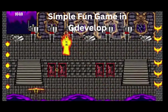 create simple fun game, platformer game from scratch in gdevelop and construct