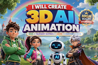 create interactive 3d ai kids animation and nursery rhymes
