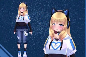 create and rig 3d vtuber model live2d anime model vtuber avatar