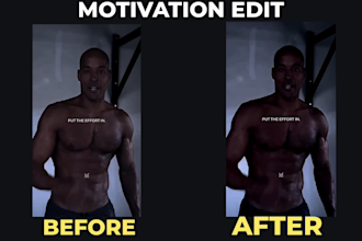 edit motivational, cinematic reels for instagram and youtube