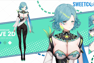 do live2d rigging vtuber model, live2d anime character design, be vtuber artist