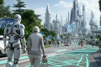 futuristic ai sci fi movie cinematic sci fi video robot ai short film veo3 seeda