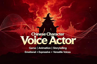 chinese female character voice over