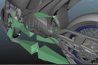 develop chassis,rig3d electric motorcycle,glb,ktm freeride,lightweight,dirt bike