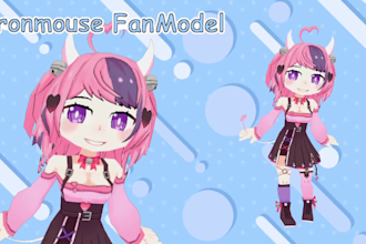 create a professional 3d vtuber avatar with face tracking for streaming