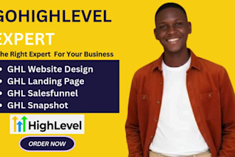 design gohighlevel landing page ghl salesfunnel ghl website snapshot setup