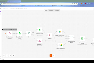 build n8n invoice automation and document workflows