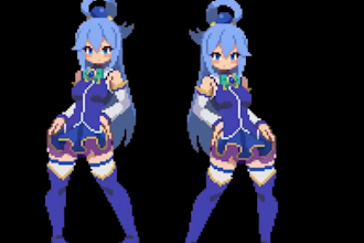create nsfw pixel art, nsfw pixel character nsfw art 128bit nsfw pixel animation