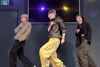 viral tiktok dance video, group dance challenge, tik tok choreography dancers