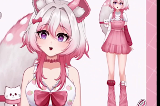 create  2d vtuber, vtuber streaming, live2d vtuber, vtuber model, vtuber rigging