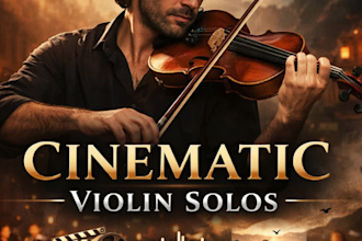 create a recording featuring an improvised violin solo accompanied by a cinemati