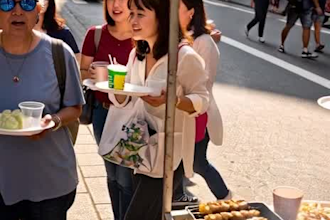 sell street food and street walking