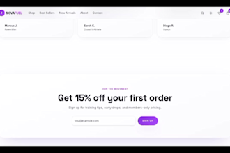 design a premium interactive supplement store website