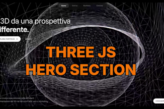 create an interactive 3d hero section for your website
