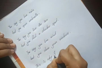 handwrite personalized calligraphy notes and short messages