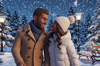 create a stunning ai christmas video animation greeting or intro kids ai video