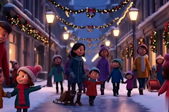 3d christmas animation  kids holiday festive video 3d cartoon disney pixar video