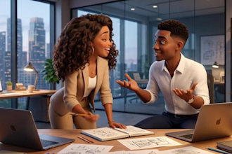 create 3d pixar style ai proposal video 3d cartoon animation storytelling video