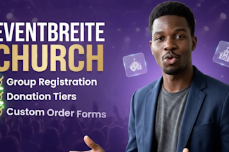 do eventbrite promotion, setup for christian conference or church event