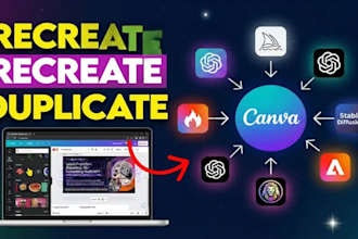make your any ai generated design as canva editable template