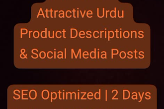 write attractive urdu product descriptions and social media posts