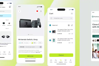 design minimalist uiux for mobile app in figma