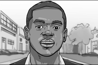 design creative storyboard for film animation and explainer video commercials