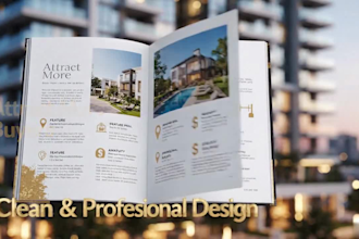 design modern real estate brochure and property flyer