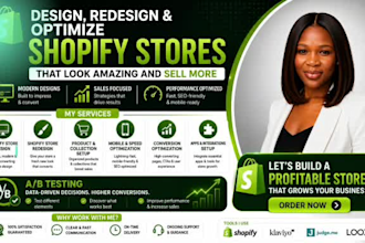design and redesign shopify store, do email ab testing