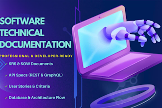 write technical documentation, srs, and API specs