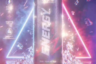 design premium energy drink ads and can mockups