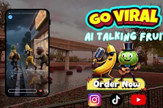 create viral 3d ai talking fruit, ai food, ai fruit video for tiktok and youtube