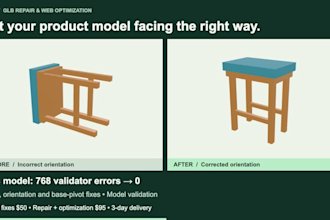 fix and optimize glb and gltf models for the web
